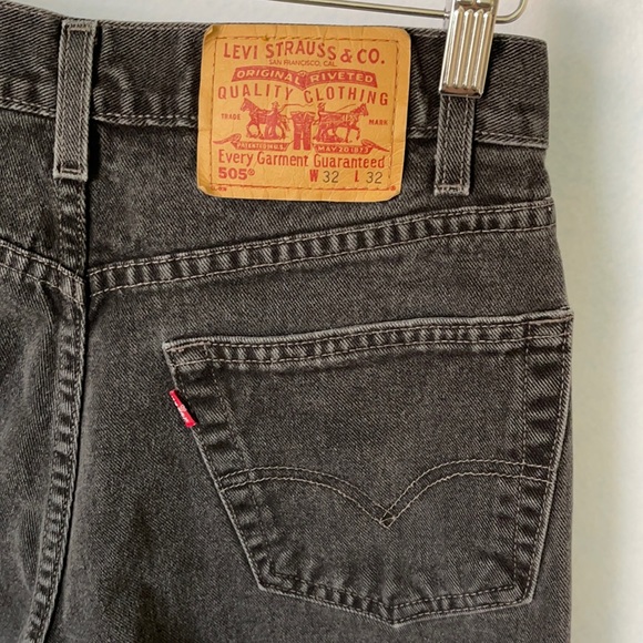 Levi’s 505 Black Regular Fit StraightLeg Jeans - Picture 7 of 11